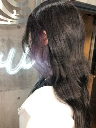 ロング カラー ヘアアレンジ キッズ マツエク・マツパ アイブロウ スワイプするのちょっ と待った艶髪/透明感のヘアスタイル