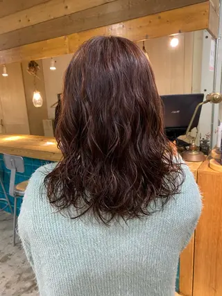 セミロング パーマ longtemps所属・竹内 柚子のヘアスタイル