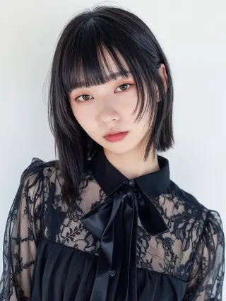 ミディアム シバタ ショウゴのヘアスタイル