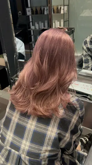 セミロング カラー 似合わせ前髪／ 小顔カット🎀そうのヘアスタイル