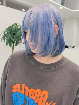 ミディアム 江坂エリア最安値◎ ブリーチ*土田のヘアスタイル