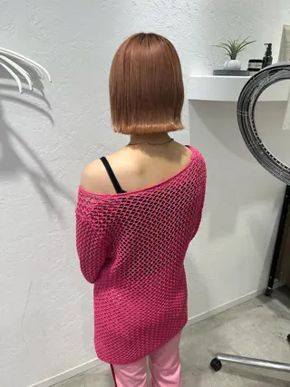 セミロング カラー 顔周りレイヤー 🎀マリノのヘアスタイル