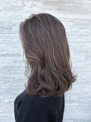 セミロング カラー ヘアアレンジ 美容室 ソンリエのヘアスタイル