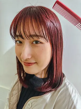 ミディアム HUMANあすか /レディースカットのヘアスタイル