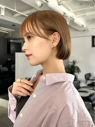 ショート カラー 大人レイヤー/美髪 縮毛矯正taigaのヘアスタイル