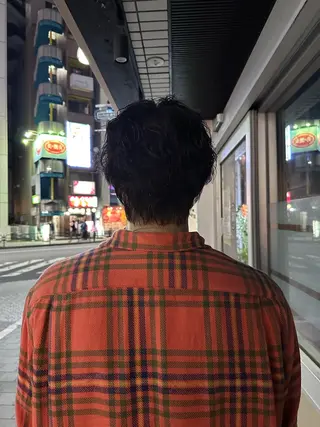 ミディアム カラー メンズ HARUKI🏔️/ メンズ/透け感カラーのヘアスタイル