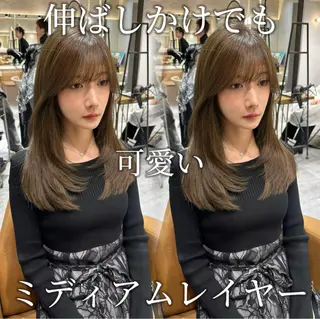 セミロング 銀座副店長/レイヤー /韓国ヘア/髪質改善のヘアスタイル