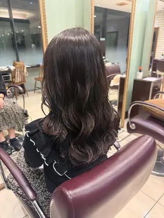 ミディアム パーマ 韓国風/コテ巻き風パ ーマ るい❤️‍🔥のヘアスタイル