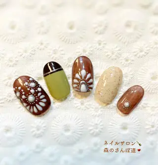 ネイル 森のさんぽ道所属・ショートネイル 森のさんぽ道のネイルデザイン