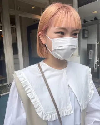 ショート カラー ホンダリサコ 透明感カラー/ボブのヘアスタイル