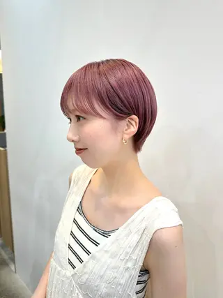 ショート カラー 顔まわり/レイヤー/ 透明感/まいな🥨のヘアスタイル