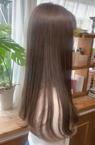 セミロング カラー まろやか透明感カラー ♡MANAのヘアスタイル