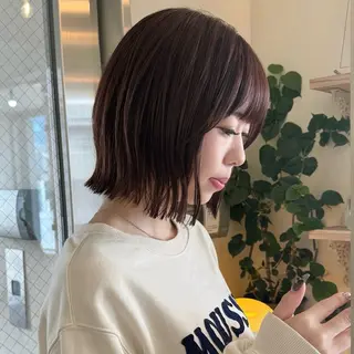 ショート カラー Yurika🕯️ 透明感カラー/ボブのヘアスタイル