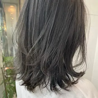 ミディアム カラー ヘアアレンジ 前髪顔周り✂️店長 ❤️アマミヤ❤️のヘアスタイル
