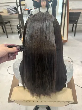 セミロング 縮毛矯正/髪質改善 斉藤春のヘアスタイル