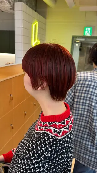 カラー ベージュ/ダブルカラ ー/新潟駅/青柳萌果のヘアスタイル