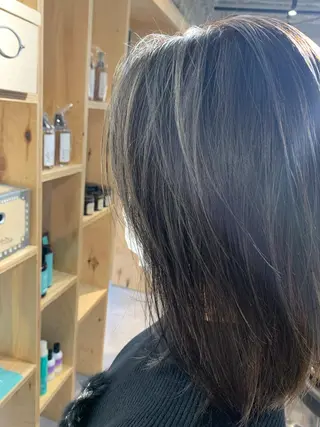 セミロング カラー パーマ ヘアアレンジ メンズ ネイル マツエク・マツパ Sia中野新橋 『JUNYA』のヘアスタイル