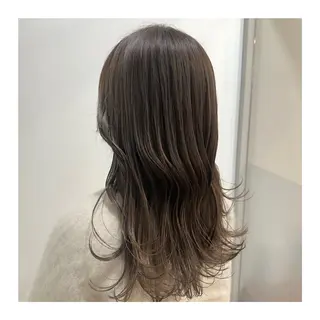 ロング カラー あべ ゆうかのヘアスタイル