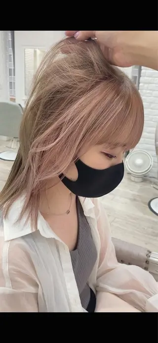 ミディアム カラー ハイトーンカラー 🩷NANAのヘアスタイル