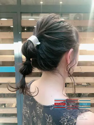 セミロング カラー パーマ ヘアアレンジ メンズ キッズ ネイル マツエク・マツパ Lauburu渋谷 officialのヘアスタイル