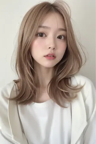 セミロング 髪質改善× ブリーチなしyutoのヘアスタイル