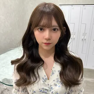 ロング カラー SALOWIN原宿AROA店所属・顔まわり神カット✂︎ 齋藤雄大【原宿】のヘアスタイル