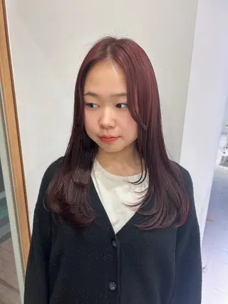 ロング カラー レイヤーカット🐺 hina🩶のヘアスタイル