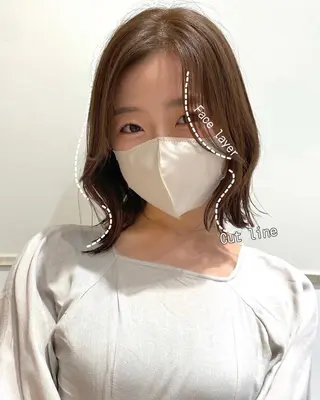 ショート カラー パーマ 小野寺瑞希 /最小顔カットのヘアスタイル