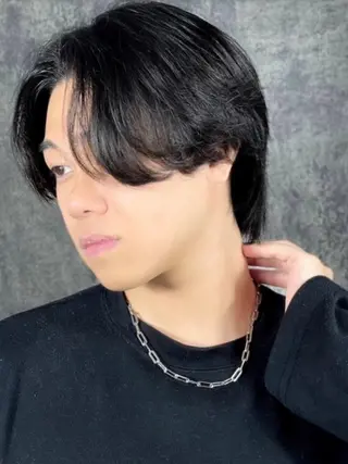 ミディアム メンズ パーマ 宮内 絃希のヘアスタイル