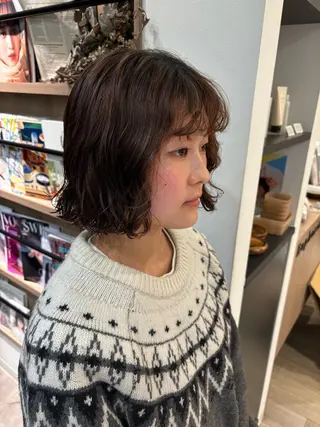 パーマ モテ髪🫧赤み消し カラー表参道きょうこのヘアスタイル