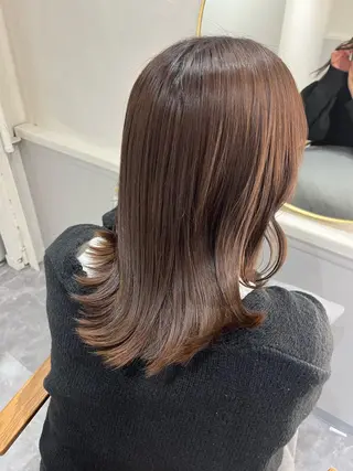 セミロング カラー Risa🐈⬛/ グレージュ/透明感のヘアスタイル