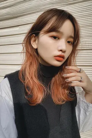 セミロング カラー ❄︎YUNA❄︎ 《お手軽イメチェン》のヘアスタイル