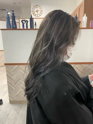 ロング フェードパーマ 新倉幸之助のヘアスタイル