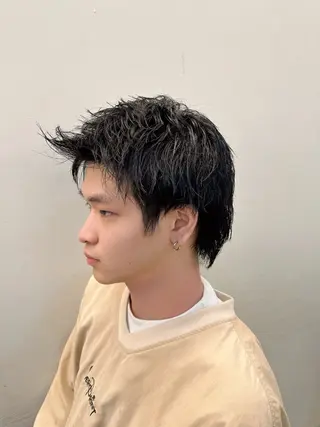 メンズ 藤本渚杜/メンズ パーマ/艶カラーのヘアスタイル