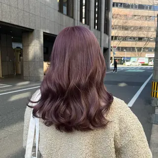 ロング カラー ヘアアレンジ みわ/博多 ブリーチ/メンズヘアのヘアスタイル