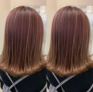 ミディアム カラー 髪質改善 頭身浴/ 中田のヘアスタイル
