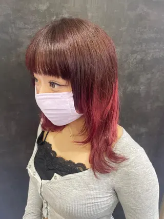 セミロング カラー Ricca所属・Hina🧵/恵比寿 中目黒/透明感カラーのヘアスタイル