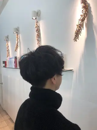 パーマ メンズ 本山　くせ毛のカット 尾島光季のヘアスタイル