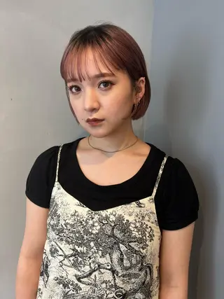 ショート カラー 美髪・シールエクステ ホソタニリョウコのヘアスタイル