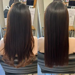 セミロング カラー OFF YUYAのヘアスタイル