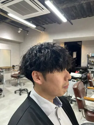 ショート パーマ メンズ メンズ特化/マッシュ 小原 啓裕のヘアスタイル