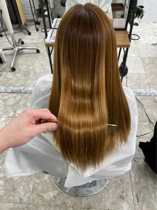 ロング カラー ヘアアレンジ メンズパーマ 特化中澤のヘアスタイル