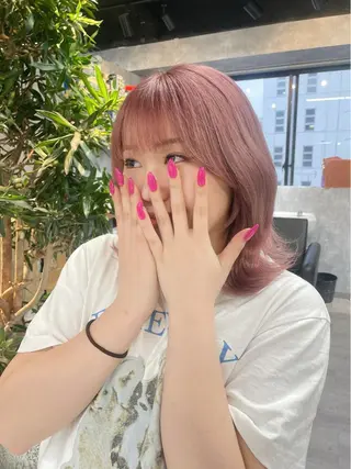 ミディアム カラー 宮城 ほのかのヘアスタイル