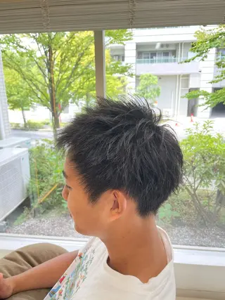 ショート メンズ 髪質改善/縮毛/トリ ートメント/平野広大のヘアスタイル