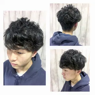 ショート パーマ メンズ boutique misakiのヘアスタイル