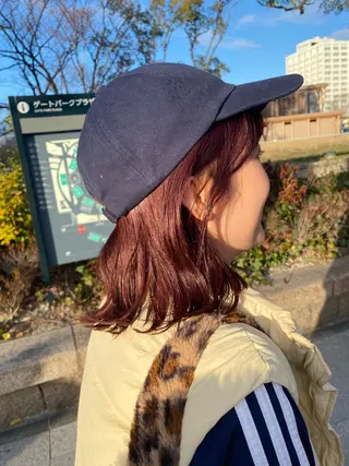 ミディアム カラー ヘアアレンジ 広島/ボブ/レイヤー 🌿‬wakabaのヘアスタイル