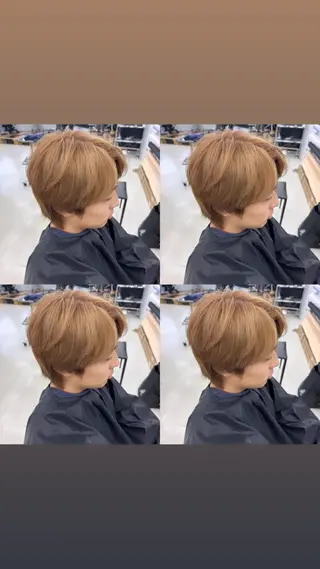 ショート カラー ヘアアレンジ メンズ 💎韓国レイヤー× 髪質改善 ゆうま💎のヘアスタイル