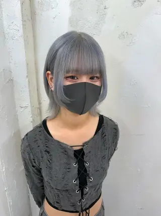 ミディアム カラー ハル🫧難波羽 エクステ韓国ヘアのヘアスタイル