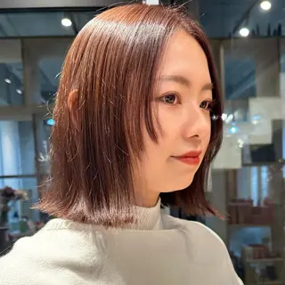 ミディアム ボブ/レイヤー/ニュ アンスパーマ/小夏のヘアスタイル