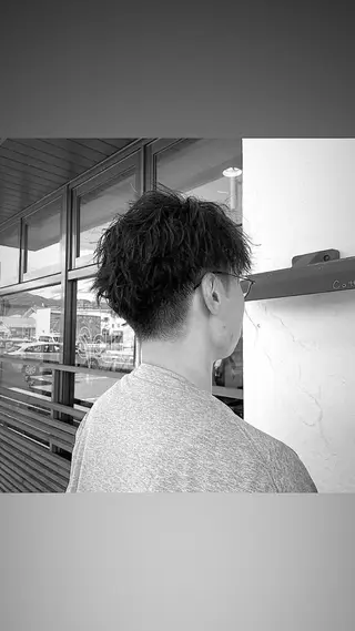 ショート パーマ メンズ cotton 松本店所属・cotton松本店 たかゆきのヘアスタイル